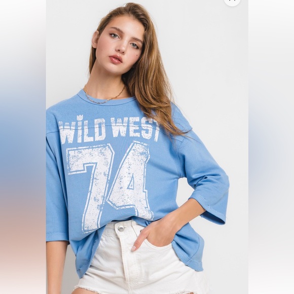 25 Contrast Wild West Graphic Knit Top - Picture 2 of 7